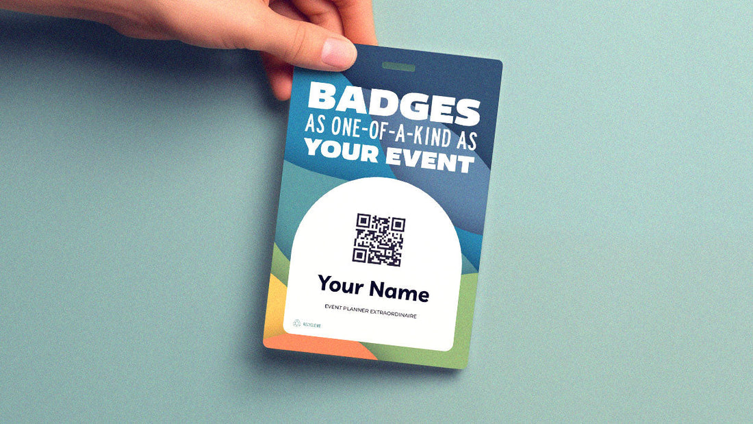 Event planning ideas to create custom event badges, conference lanyards, and convention badge holders - plus eco-friendly options for a sustainable event. 