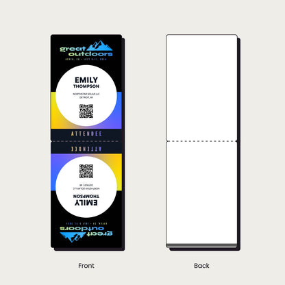 4” x 6” Paper Event Badge - Double Sided